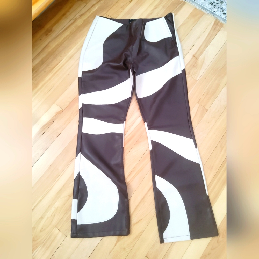 Faux leather pants